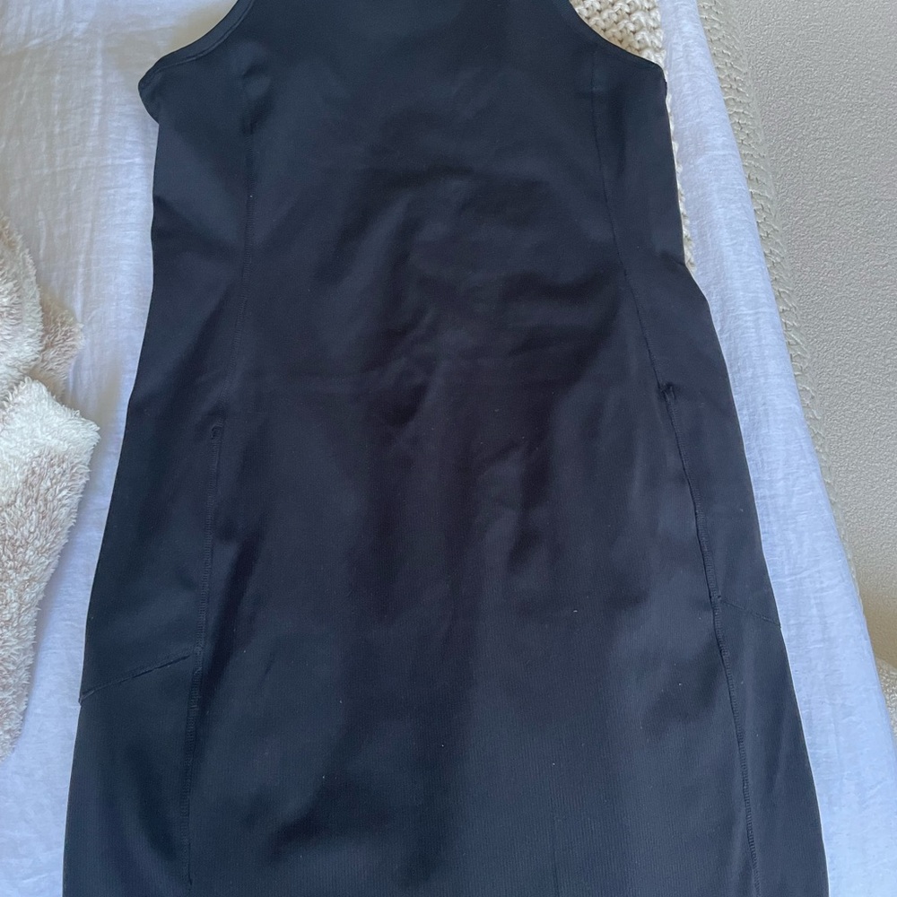 Zella Athleisure Dress Black ribbed stretch Sleeveless Women's size XL - Picture 4 of 5